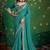 sea green color faux fabric festive special partywear saree