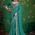 sea green color faux fabric festive special partywear saree