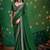 dark green color faux fabric festive special partywear saree