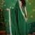 dark green color faux fabric festive special partywear saree