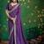 violet color faux fabric festive special partywear saree