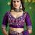 violet color faux fabric festive special partywear saree