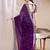 purple color organza fabric ethnic embroidered partywear saree