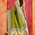 mehandi color velvet tussar silk blend fabric partywear saree with paithani pallu and traditional ghatchola print