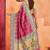 brick red color velvet tussar silk blend fabric partywear saree with paithani pallu and traditional ghatchola print