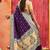 dark purple color velvet tussar silk blend fabric partywear saree with paithani pallu and traditional ghatchola print
