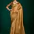 bronze gold color beautiful tussar silk blend fabric sophisticated woven saree