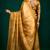 bronze gold color beautiful tussar silk blend fabric sophisticated woven designer saree