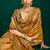 bronze gold color beautiful tussar silk blend fabric sophisticated woven designer saree