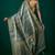 green grey color beautiful tussar silk blend fabric sophisticated woven designer saree