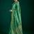 sea green color beautiful tussar silk blend fabric sophisticated woven designer saree