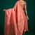 rust color beautiful tussar silk blend fabric sophisticated woven designer saree