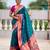 woven meenakari jacquard designer rama color paithani silk blend saree