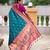 woven meenakari jacquard designer rama color paithani silk blend saree