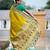 woven meenakari jacquard designer parrot green color paithani silk blend saree
