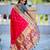 woven meenakari jacquard designer pink color paithani silk blend saree