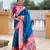 woven meenakari jacquard sky blue color paithani silk blend saree