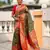 mahendi color paithani silk blend woven meenakari jacquard saree