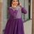Purple Star Georgette Gown with Bead & Sequin Embroidery | Fully Stitched Women’s Partywear & Festive Gown