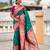 rama color paithani silk blend woven meenakari jacquard designer saree