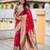 pink color paithani silk blend woven meenakari jacquard designer saree