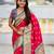 pink color paithani silk blend woven meenakari jacquard designer saree