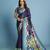 blue color malai crepe art silk fabric beautiful digital printed saree