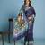 blue color malai crepe art silk fabric beautiful digital printed saree