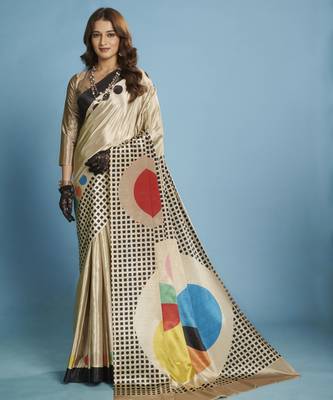 grey malai crepe art silk blend digital printed saree 1