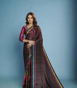 purple color malai crepe art silk fabric beautiful digital printed saree