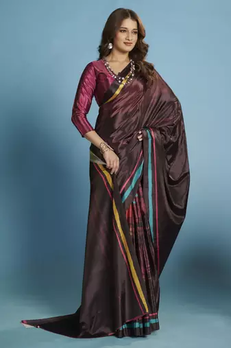 purple malai crepe art silk blend digital printed saree