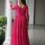 Pink Faux Georgette Printed Gown for Women | Fully Stitched Lightweight Partywear & Casual Wear Gown