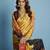 yellow color malai crepe art silk fabric beautiful digital printed saree