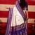 sambhalpuri foil printed purple color velvet tussar silk blend fabric sophisticated saree