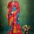 red color velvet tussar silk blend boutique printed ethnic party saree