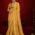yellow color velvet tussar silk blend beautiful partywear saree