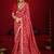 red color velvet tussar silk blend beautiful partywear saree