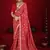 red color velvet tussar silk blend beautiful partywear saree