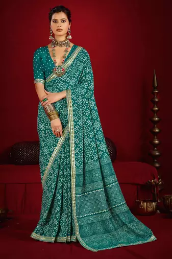 rama color velvet tussar silk blend beautiful partywear saree