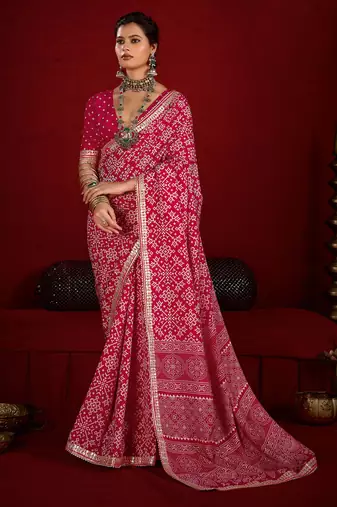 pink color velvet tussar silk blend beautiful partywear saree