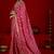 pink color velvet tussar silk blend beautiful partywear saree