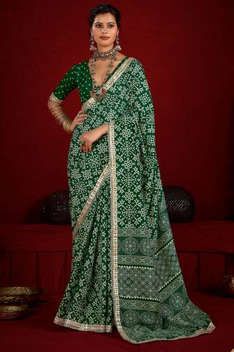 green color velvet tussar silk blend beautiful partywear saree