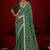 green color velvet tussar silk blend beautiful partywear saree