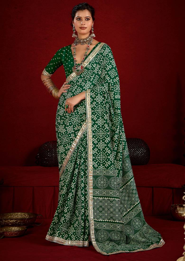 green color velvet tussar silk blend beautiful partywear saree