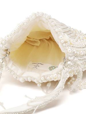 opal thread crystal white pearl beaded faux silk potli 6