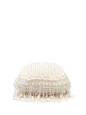 opal thread crystal white pearl beaded faux silk potli 8