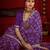 purple color velvet tussar silk blend beautiful partywear saree