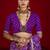 purple color velvet tussar silk blend beautiful partywear saree