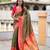 green color paithani silk blend fabric woven meenakari jacquard designer saree