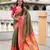 green color paithani silk blend fabric woven meenakari jacquard saree